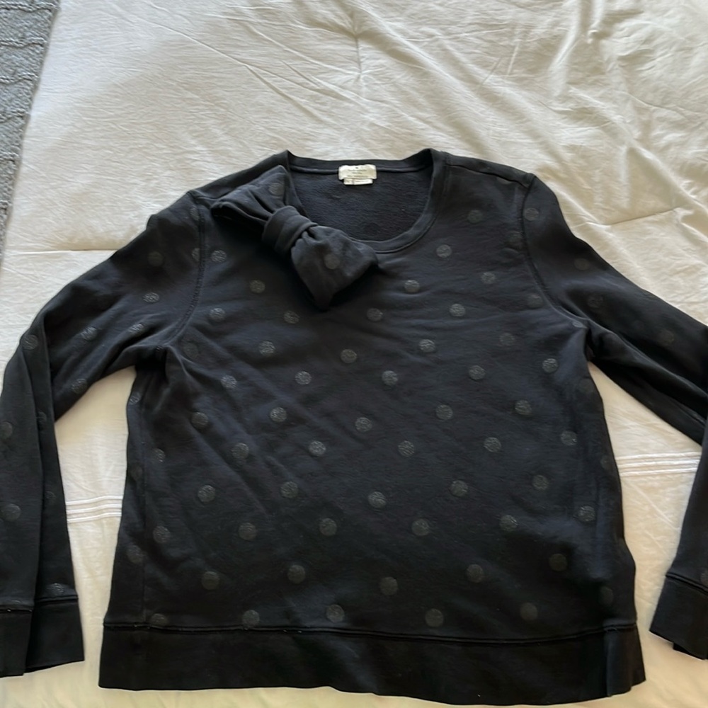 Kate Spade black sparkle sweatshirt size L